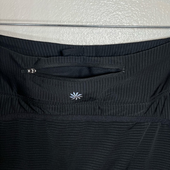 Athleta Women’s Good Match Skort Black Pleated Pocket Skirt Shorts M Tennis Logo - Picture 15 of 15